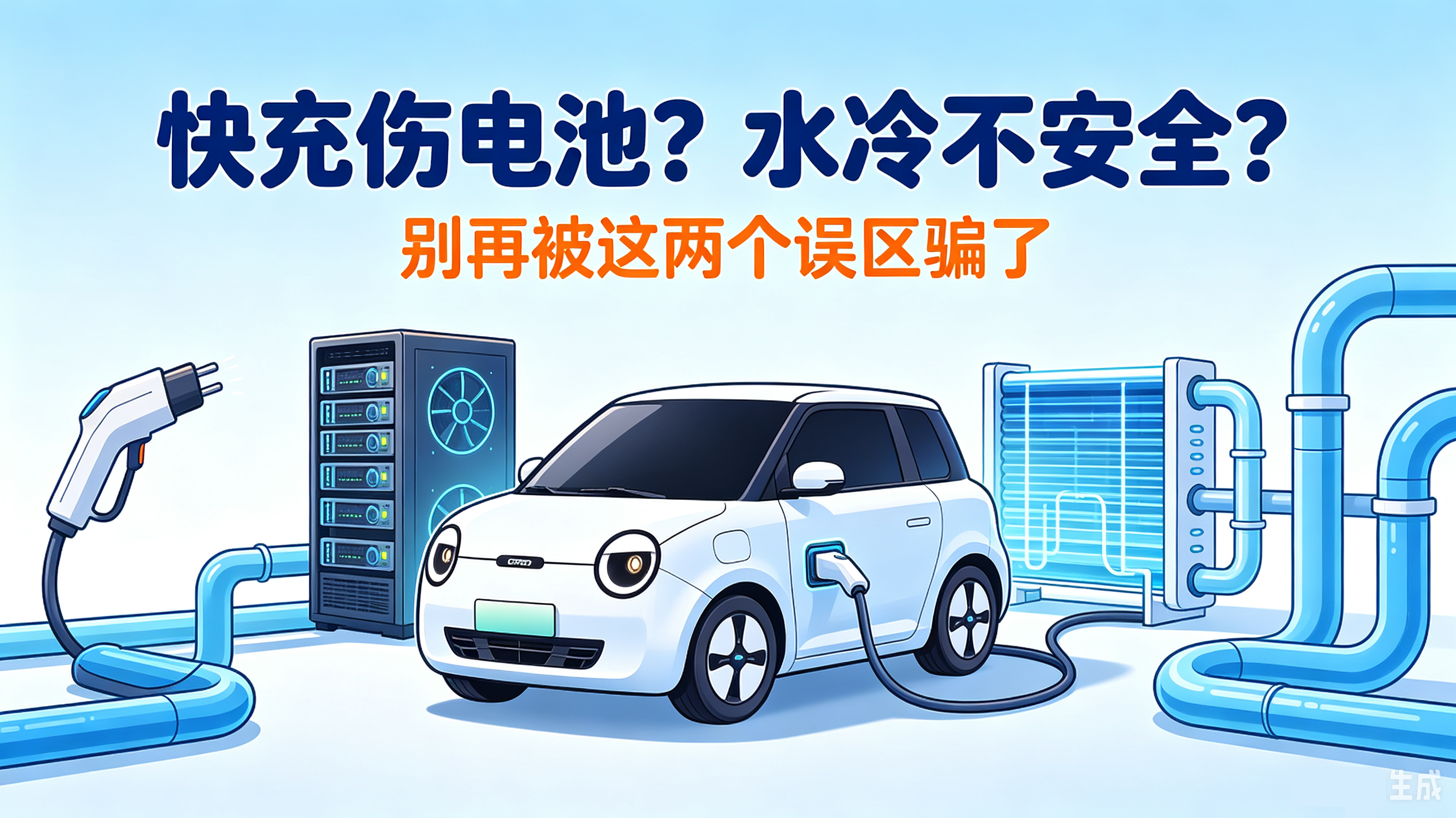 新能源用车&设备科普：快充伤电池？水冷不安全？真相来